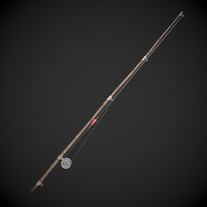 Bamboo Fishing Rod - 3D Model by Grishmanovskij Anton