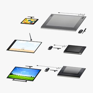 computer graphics tablets set 3D