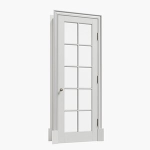 Classic door wood white