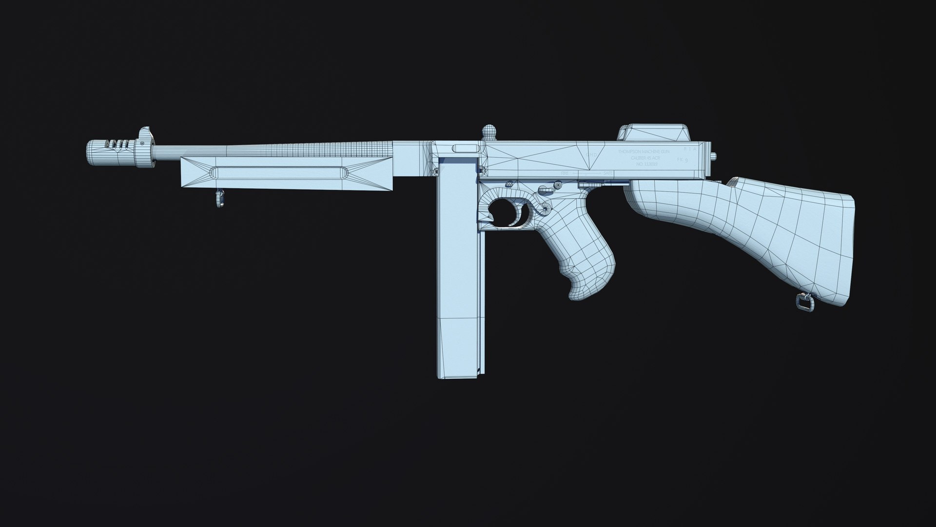 Weapon Gun Thompson 3D Model - TurboSquid 1548183