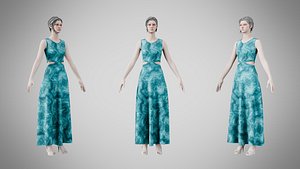 3D Dress 31 Aqua Mirage