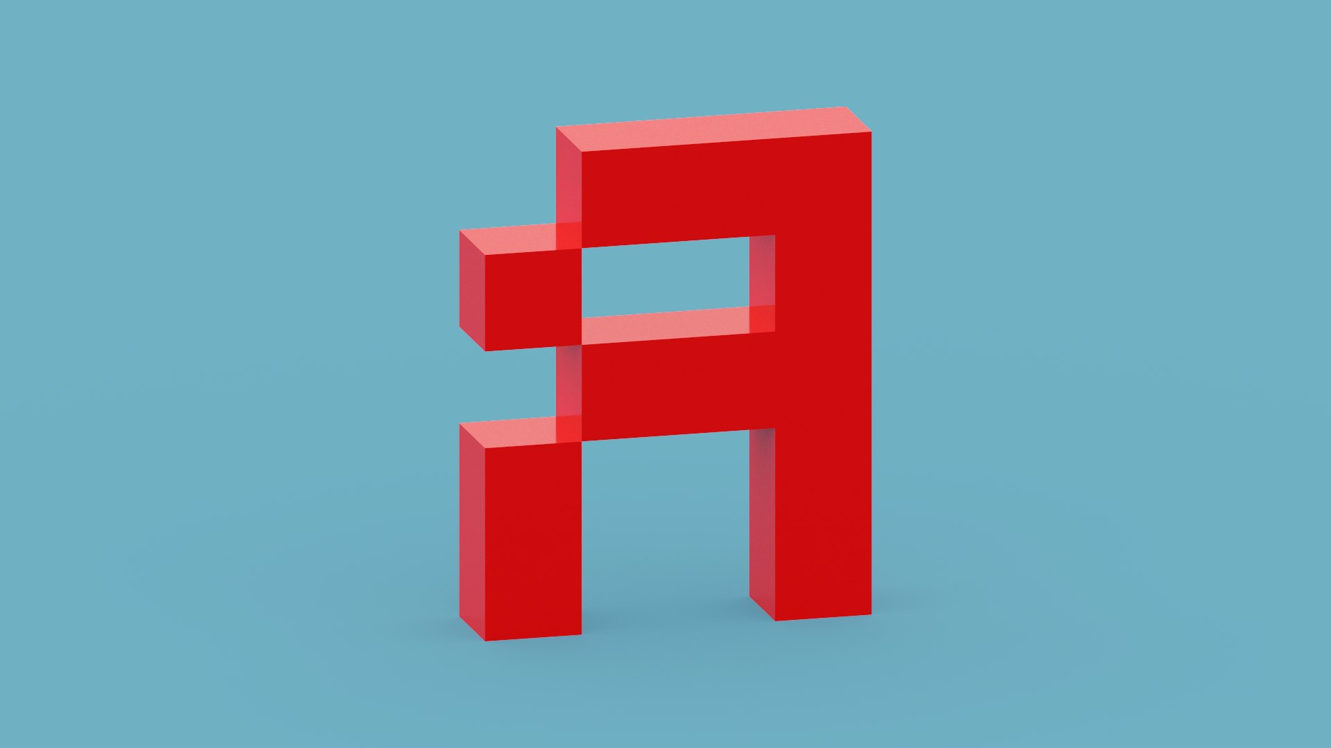 Letterrixel Letter R 3D - TurboSquid 1981666