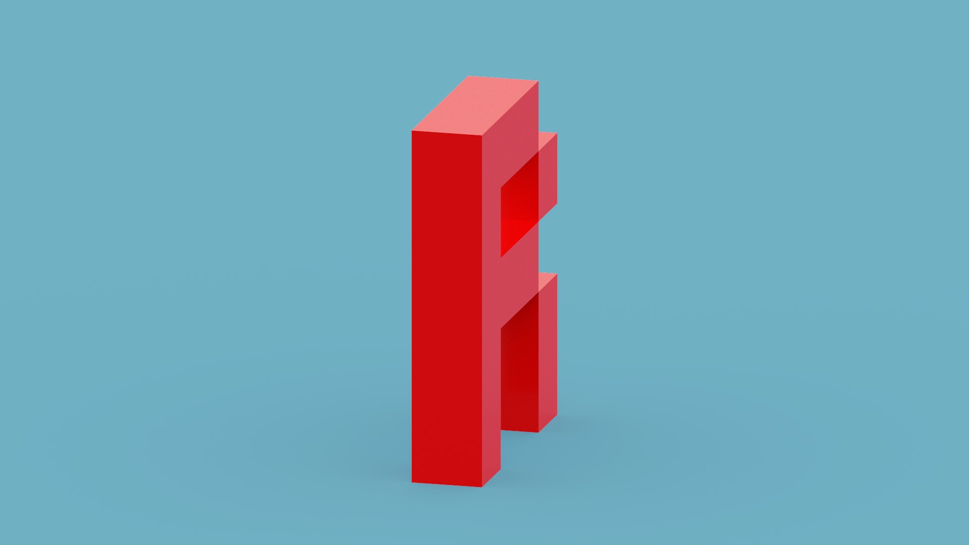 Letterrixel Letter R 3D - TurboSquid 1981666