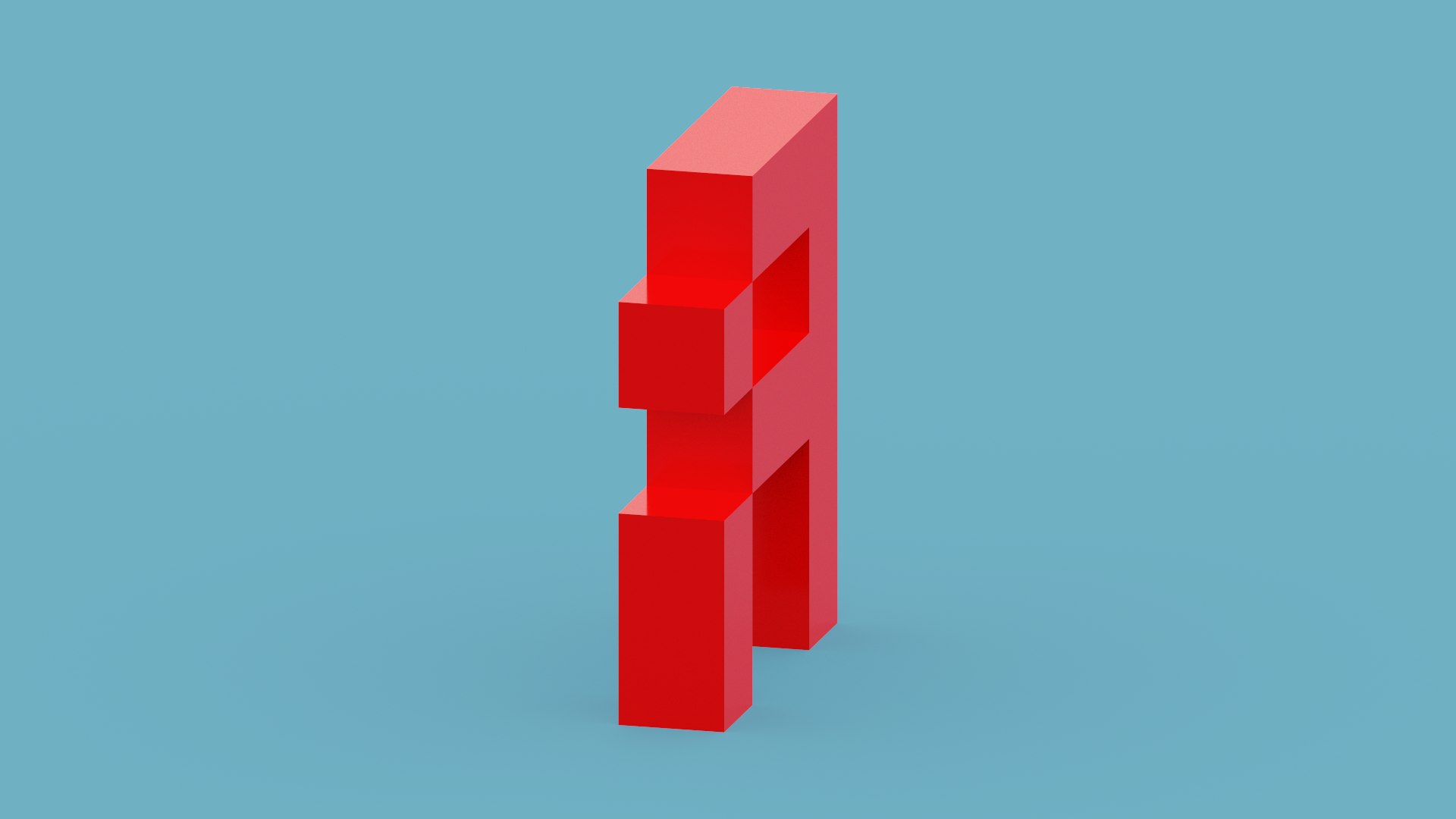Letterrixel Letter R 3D - TurboSquid 1981666