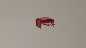 Voxel Low Polly Animal Crab 3D model