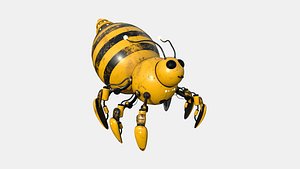 Cute Robot E01 Bee Color - SciFi Character Design model