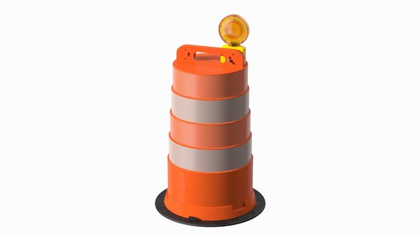 modelo 3d Barril de seguridad vial con luz de advertencia - TurboSquid ...