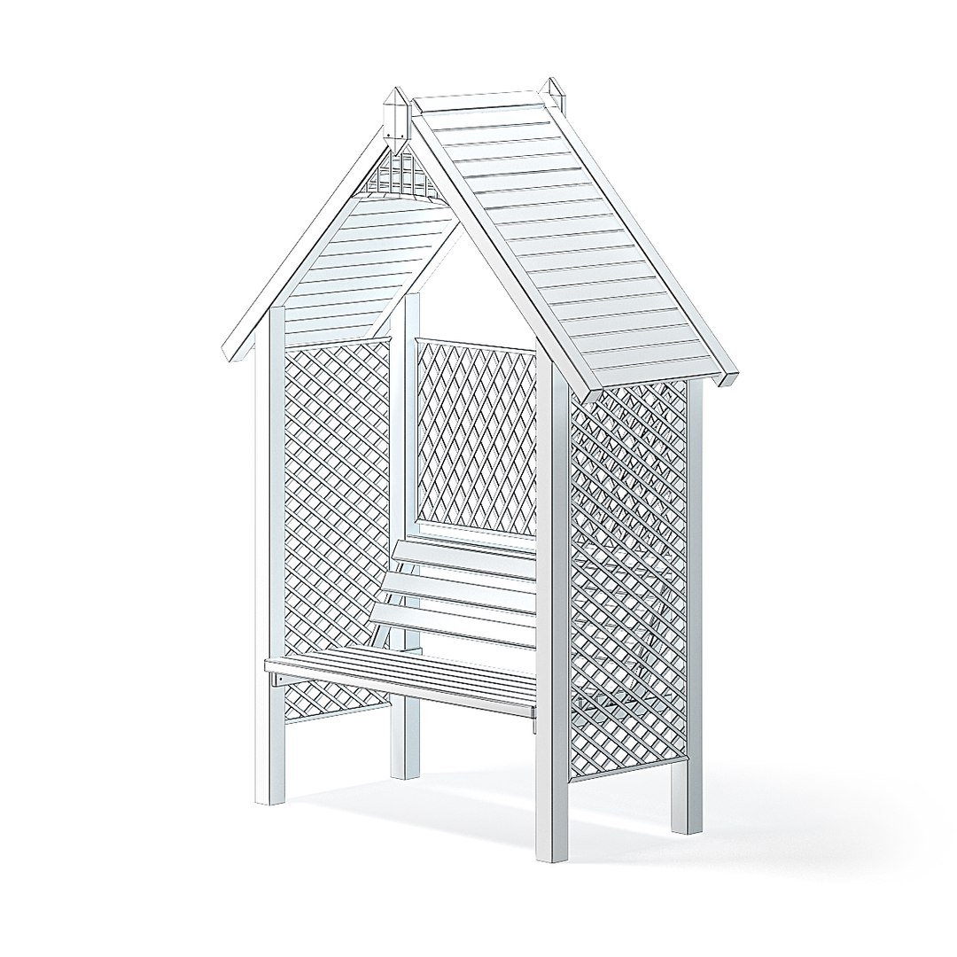3D Bower Bench Model - TurboSquid 1243340