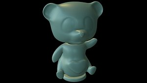 3D model Cute Cartoon Teddy Bear Figurine