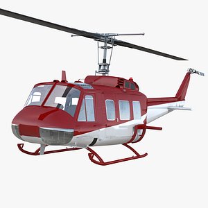air medical helicopter bell 3D model
