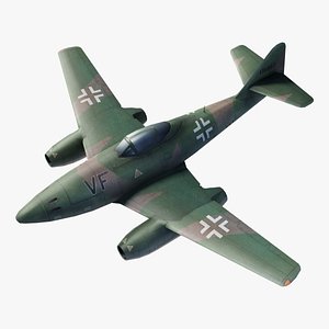 3D Messerschmitt Me-262 painted game model Low-poly 3D model Low-poly 3D model model