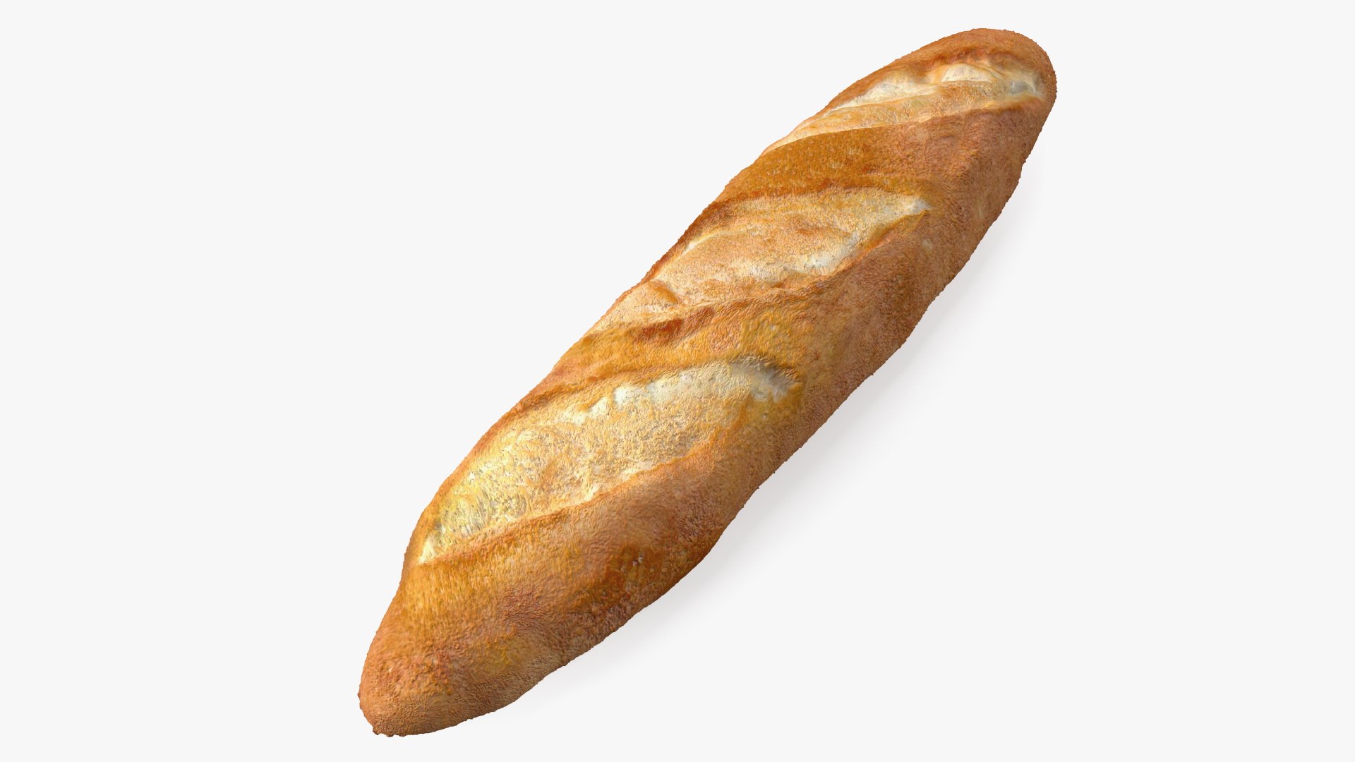 French Baguette Bread 3D model preview