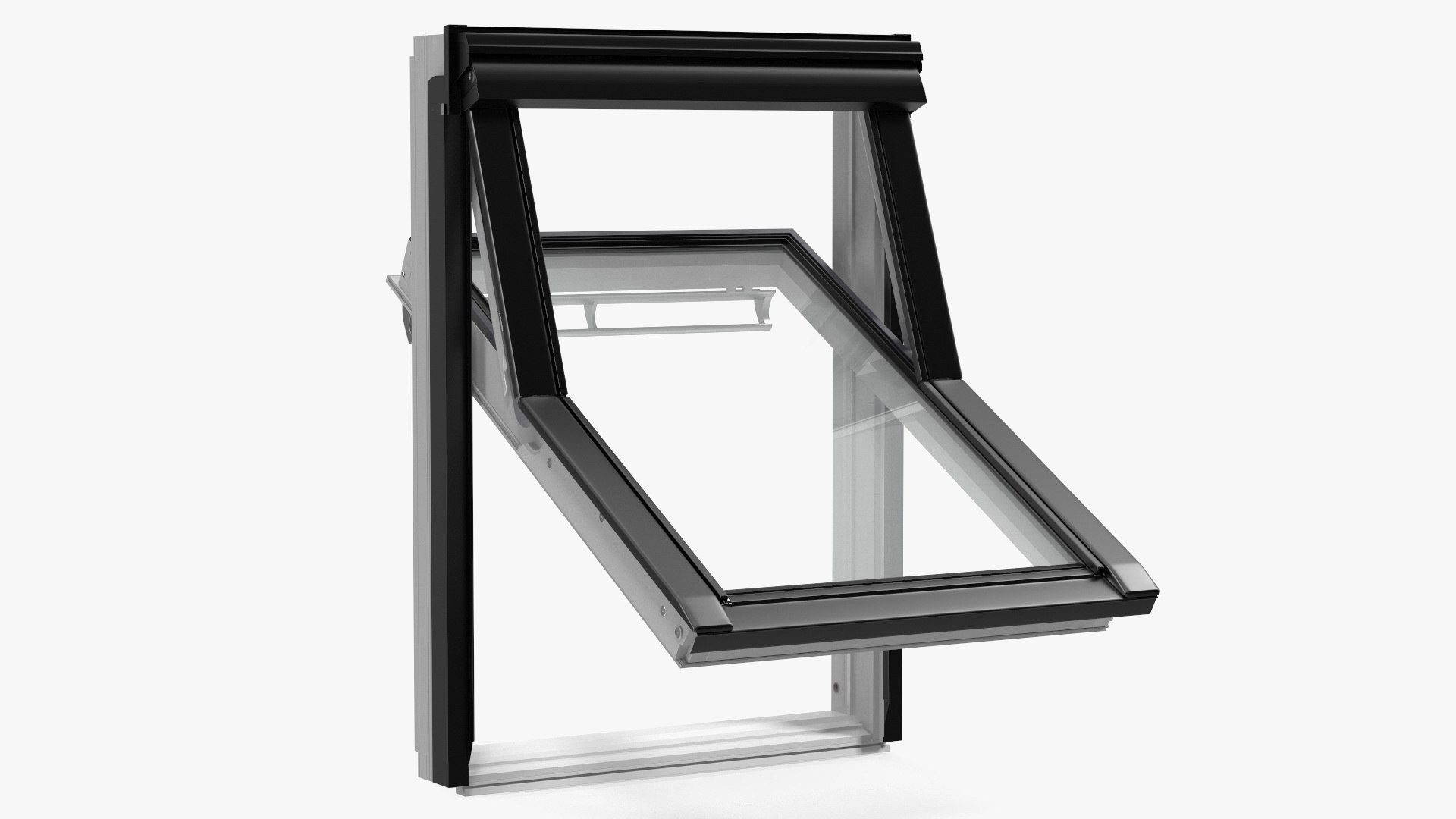 Center Pivot Roof Window 78 x 118 Rigged 3D model preview