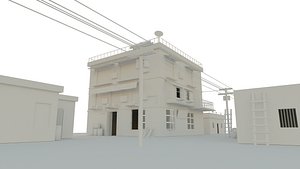 Arab House Full Interior And Exterior Untextured