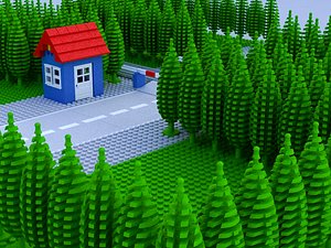 lego scene train 3d max