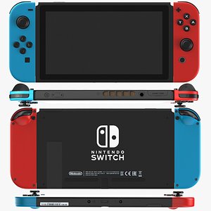 Detailed Nintendo Switch Red And Blue
