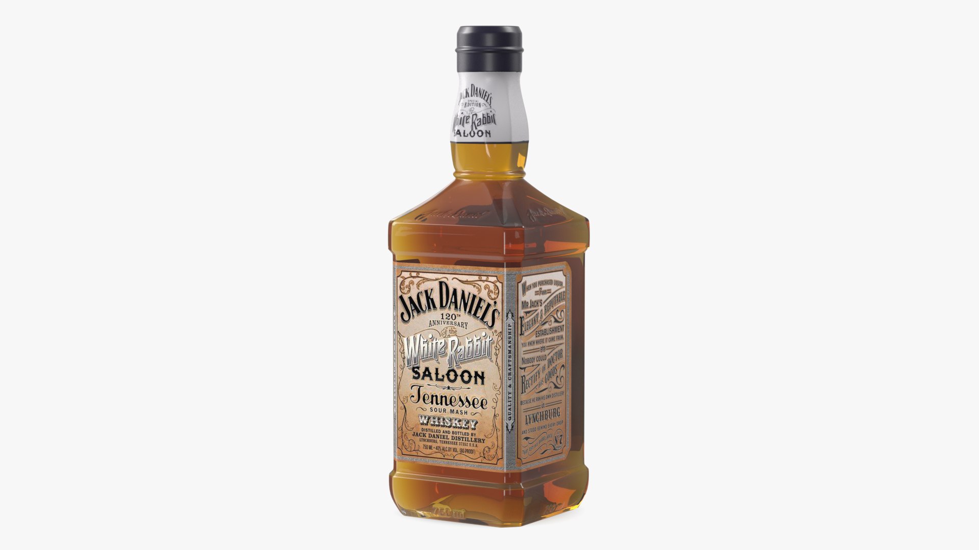 Jack Daniels White Rabbit Saloon Whiskey 3D model preview