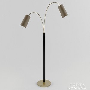 3d model of porta romana kelly floor lamp