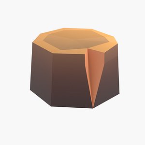 3D model Tree Stump Low Poly