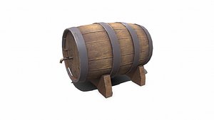 Beer Barrel Low-poly PBR