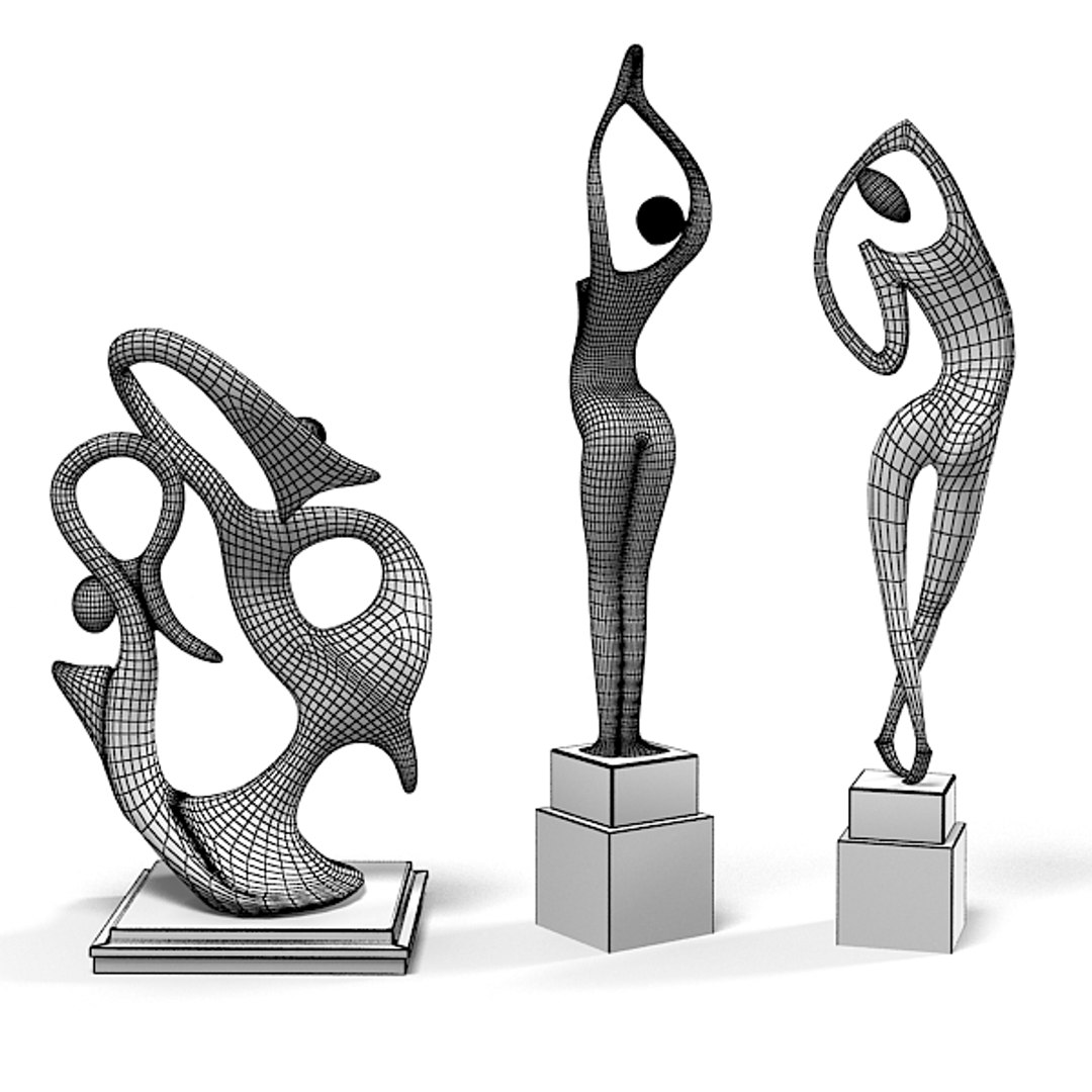 Modern Statue 3d 3ds
