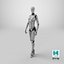 Female Cyborg Robot Rig 3D model