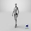 Female Cyborg Robot Rig 3D model