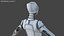 Female Cyborg Robot Rig 3D model