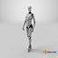 Female Cyborg Robot Rig 3D model