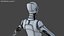 Female Cyborg Robot Rig 3D model