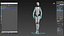 Female Cyborg Robot Rig 3D model