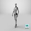 Female Cyborg Robot Rig 3D model