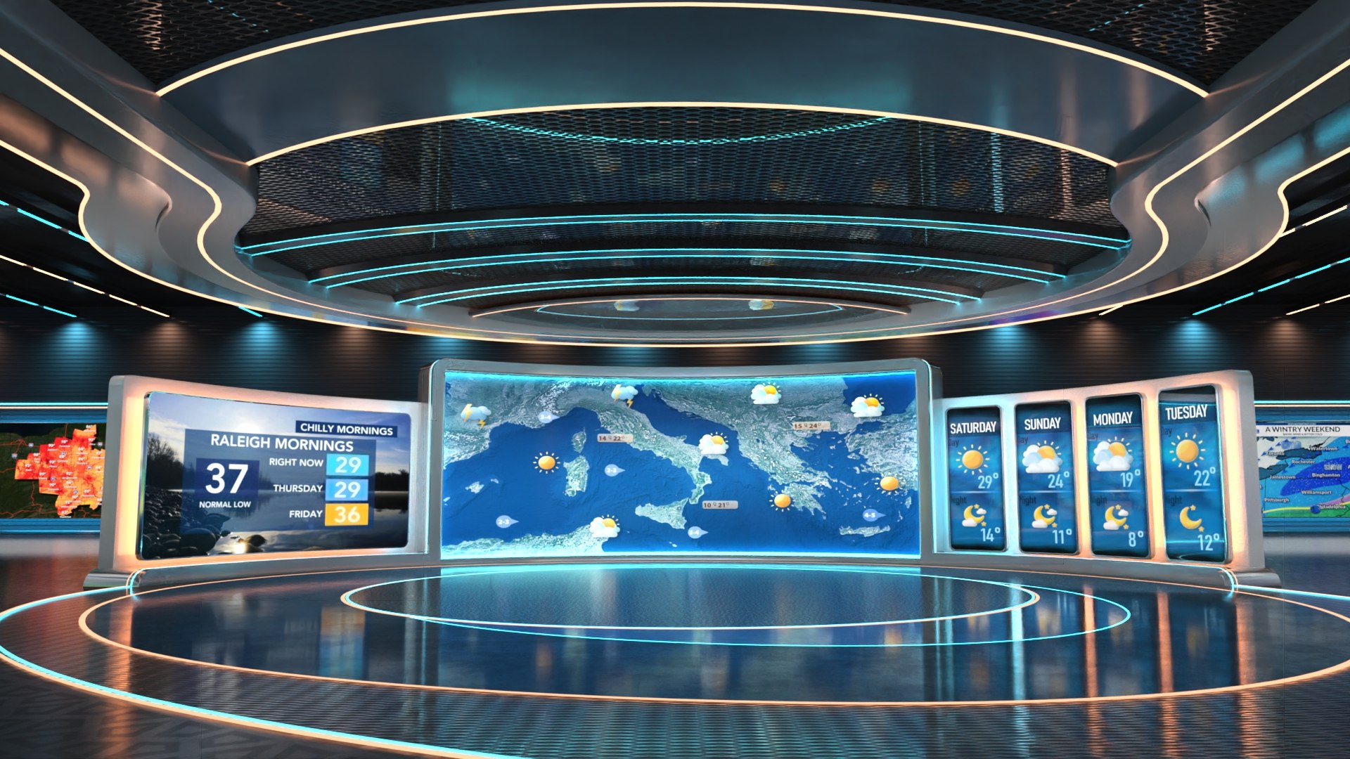 VR Studio Weather Neon 3D - TurboSquid 2369283
