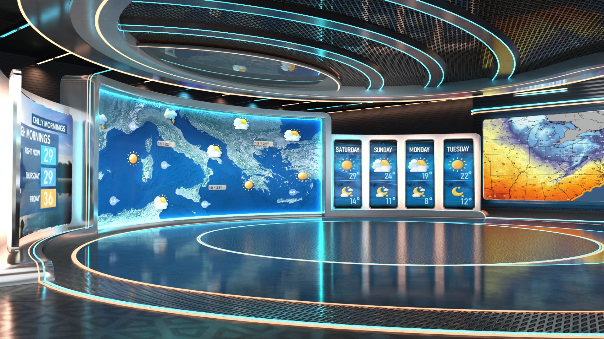 VR Studio Weather Neon 3D - TurboSquid 2369283