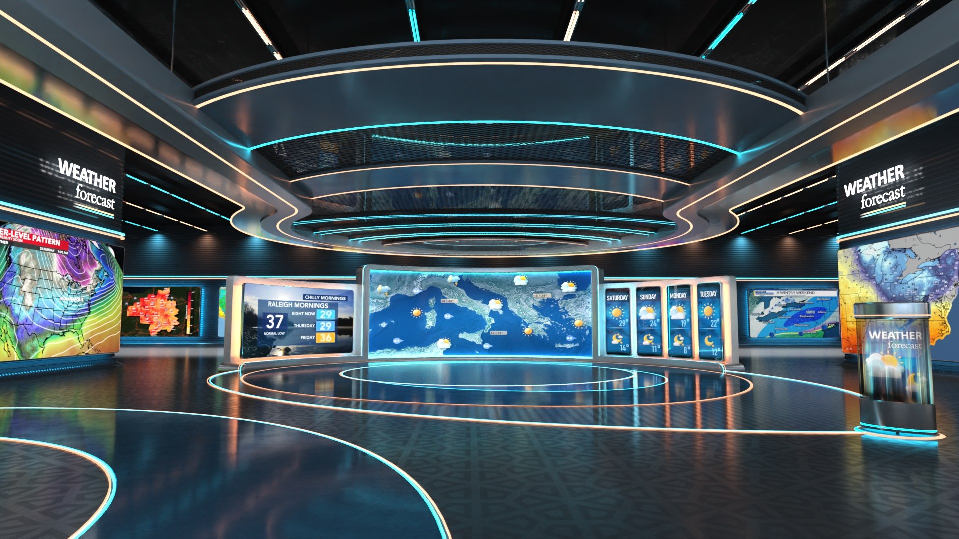 VR Studio Weather Neon 3D - TurboSquid 2369283