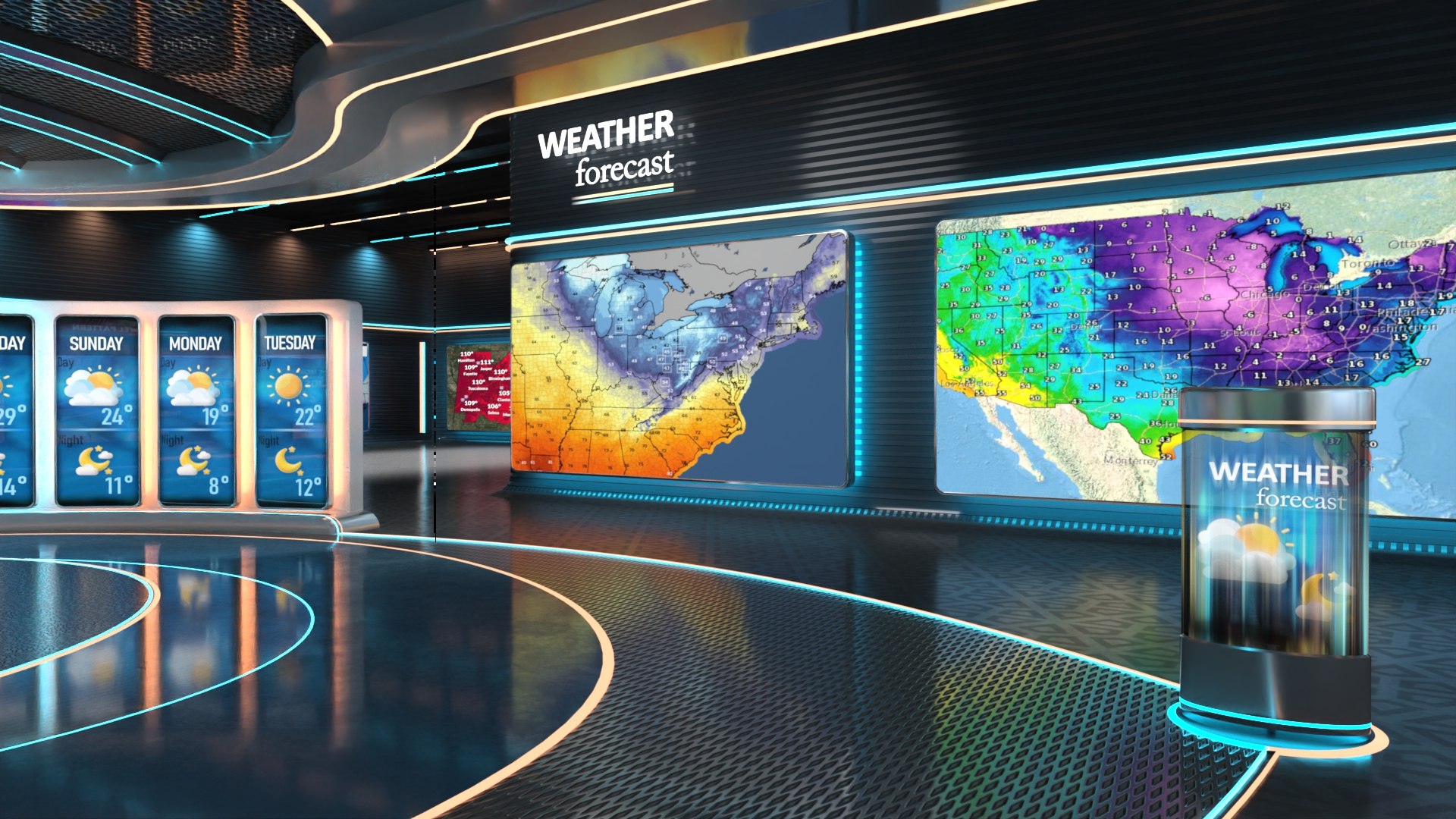 VR Studio Weather Neon 3D - TurboSquid 2369283