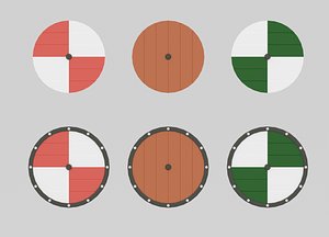 cartoon medieval shield 3D model