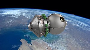 3D spacecraft vostok 1 space