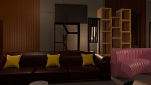 Modern Living Room Furniture Pack High-Quality 3D Assets 3D model