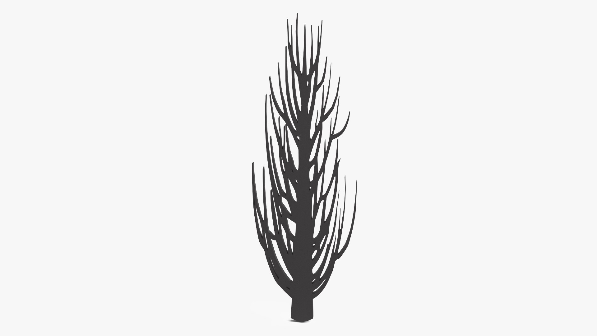 Desert Tree Silhouette 3D model preview