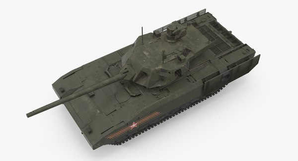 3d t-14 armata green 2 model