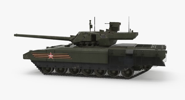 3d t-14 armata green 2 model