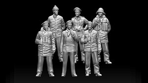 GERMAN sailors U-BOAT ww2 3D