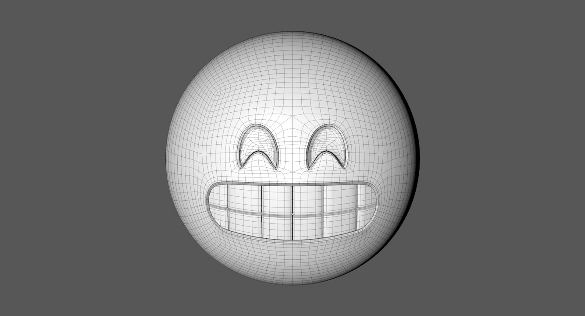 Emoji grin face model - TurboSquid 1404420