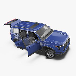 Lexus GX 550 SUV Nightfall Mica Blue Rigged 3D model
