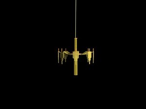 Gold Chandelier 3D model