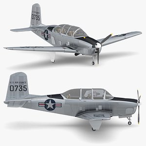 3D Beechcraft T-34 Mentor