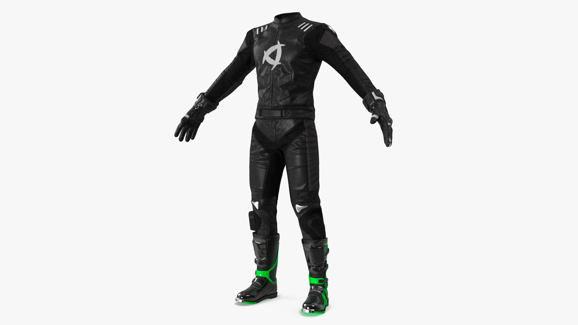 NEARX Suit Protective Riding Gear Black 3D model preview
