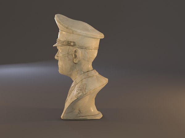 modelo 3d Busto Erwin Rommel Low Poly - TurboSquid 1534148