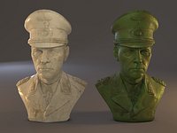 Erwin Rommel Bust Low Poly